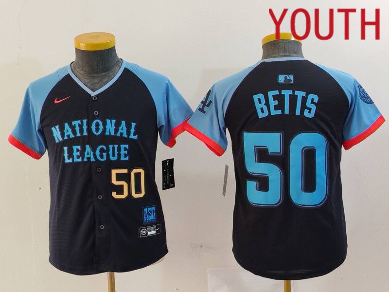Youth Los Angeles Dodgers #50 Betts Blue All star 2024 Nike MLB Jersey style 8151->youth mlb jersey->Youth Jersey